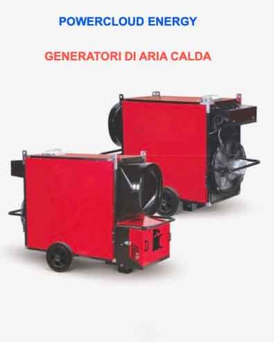 Noleggio generatori di aria calda